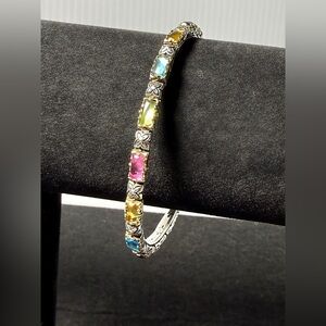 Konstantino Silver Bracelet with Multicolor Gemstones